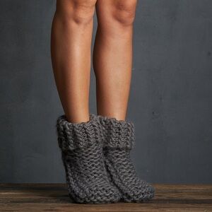 Anthropologie Lemon Cabin Cuffed Cute Booties